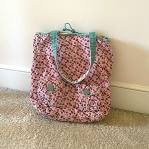 Reversable bag pink and green
